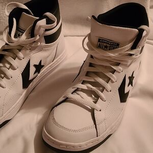 Converse All Star Men's White and Black High-Top Sneakers